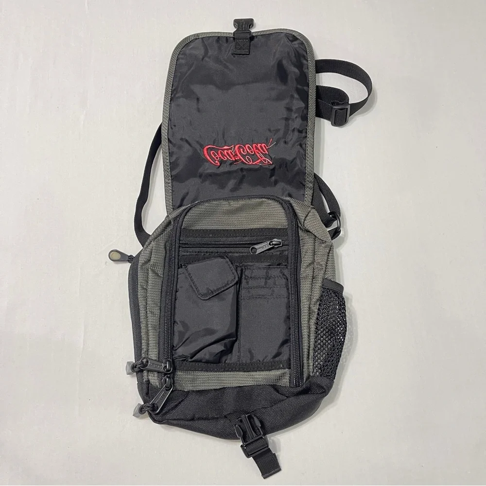 L.L. Bean Gray and Black Messenger Bag with Utilitarian Design